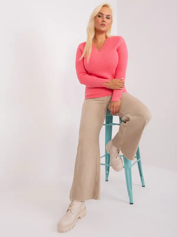 P-M Sweater-PM-SW-PM-3770.30-coral