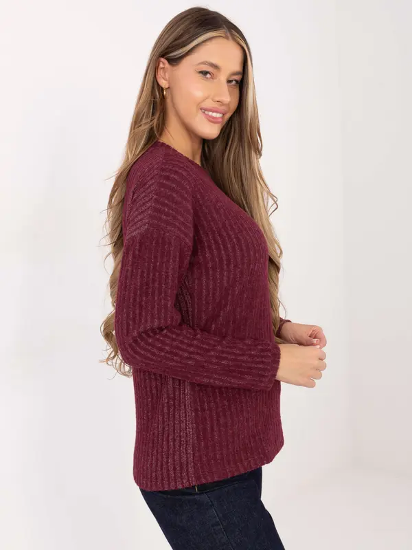 RELEVANCE Sweater-RV-SW-A1026.52-burgundy