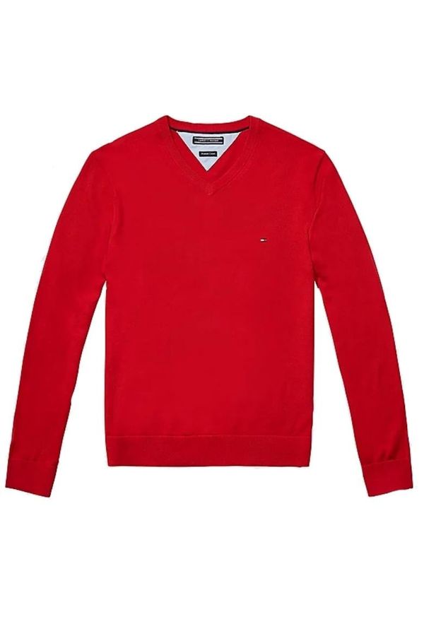 Tommy Hilfiger Sweater - TOMMY HILFIGER PACIFIC V-NK red