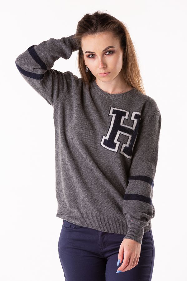 Tommy Hilfiger Sweater - TOMMY HILFIGER WALOU C-NK H SWTR grey