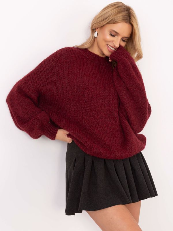 Och Bella Sweater-TW-SW-BI-3565.69-burgundy