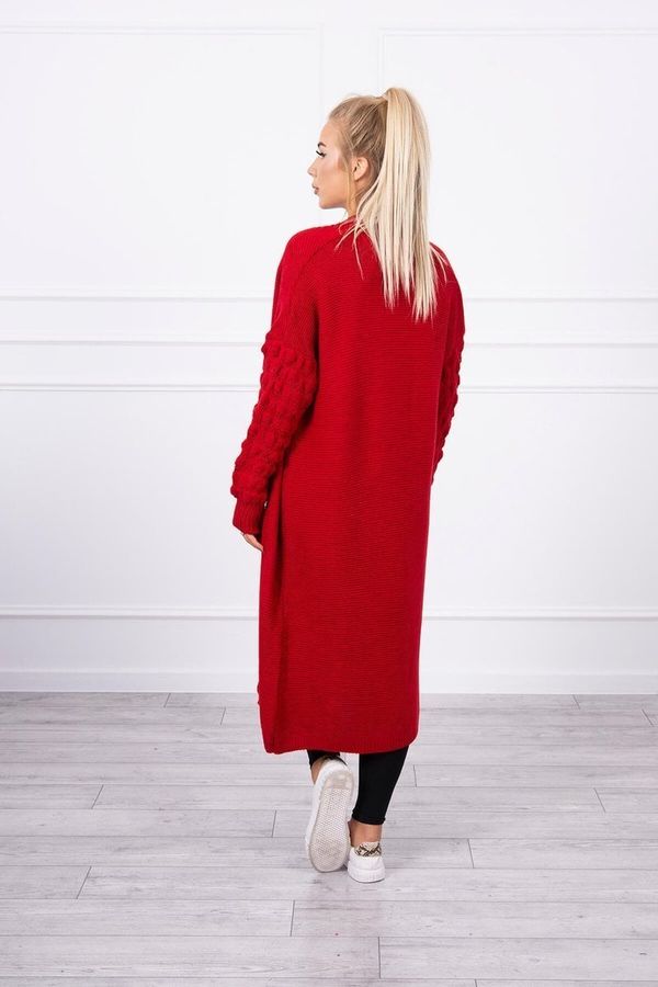 Kesi Sweater with bubbles on the sleeve red