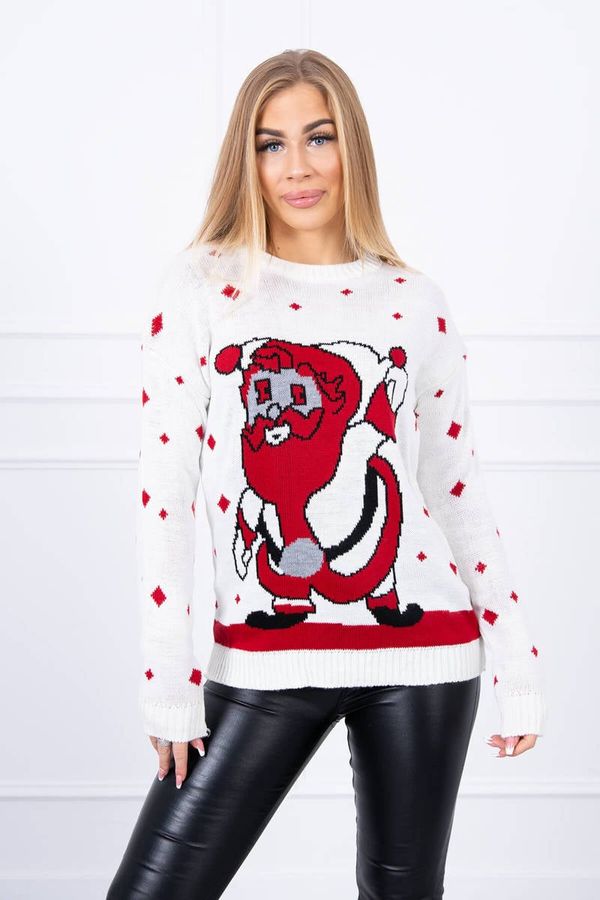 Kesi Sweater with Santa Claus ecru