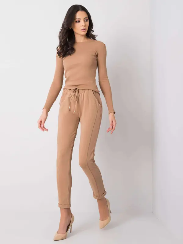 BASIC Feel Good Sweatpants-RV-DR-3589.07X-camel