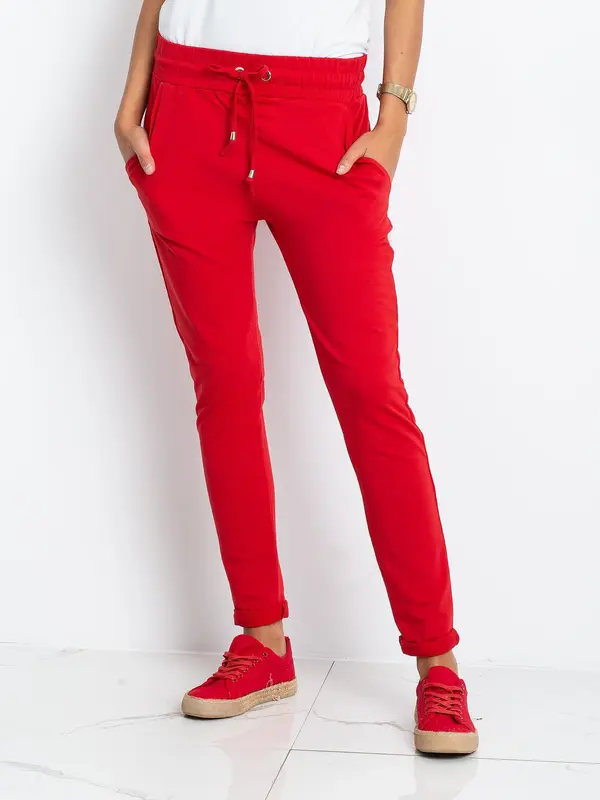 BASIC Feel Good Sweatpants-RV-DR-3698.07X-red