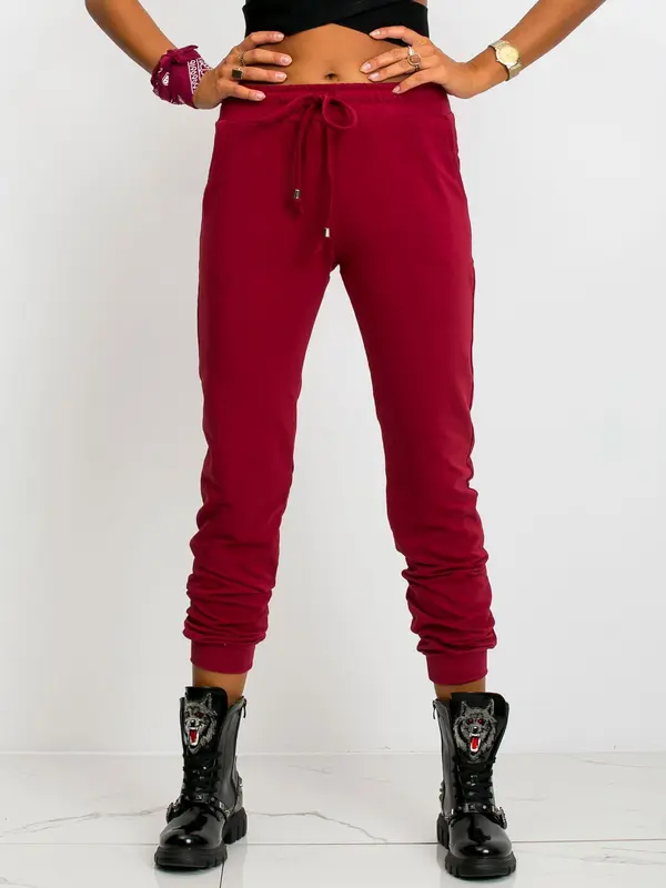 BASIC Feel Good Sweatpants-RV-DR-5040.04X-burgundy