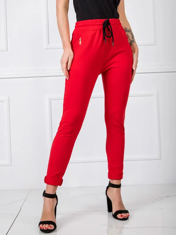 BASIC Feel Good Sweatpants-RV-DR-5465.09X-red