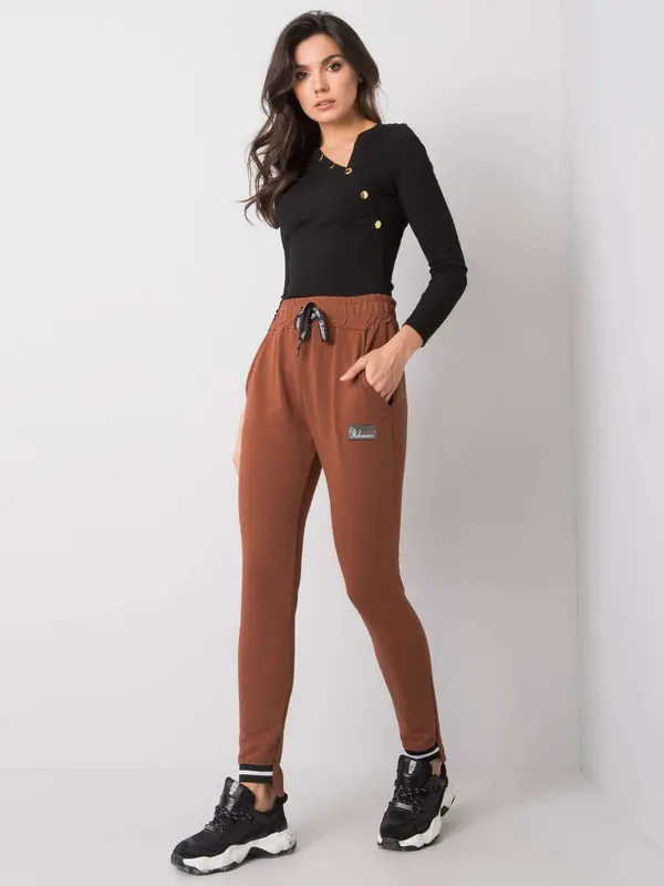 RELEVANCE Sweatpants-RV-DR-5773.18X-dark brown