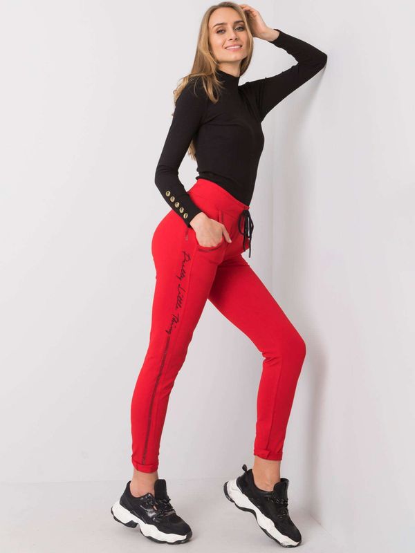 RELEVANCE Sweatpants-RV-DR-5789.06-red