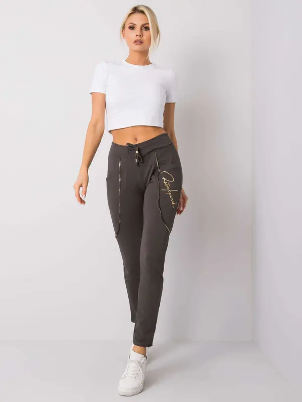 RELEVANCE Sweatpants-RV-DR-6046.12-dark khaki