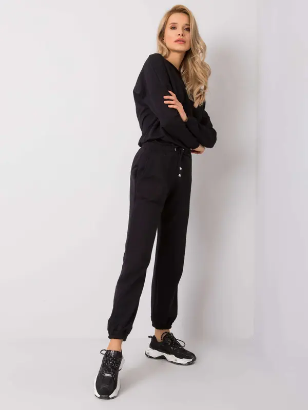 RUE PARIS Sweatpants-RV-DR-6120.03P-black