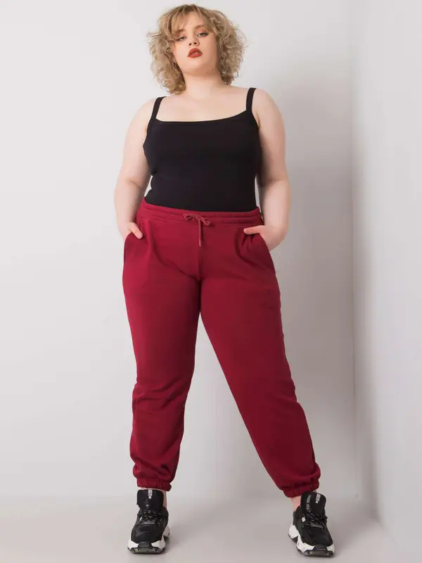 BASIC Feel Good Sweatpants-RV-DR-6331.86-burgundy