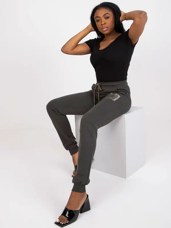 RELEVANCE Sweatpants-RV-DR-7284.43-dark khaki