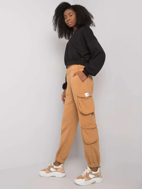 RUE PARIS Sweatpants-RV-DR-7364.01P-camel
