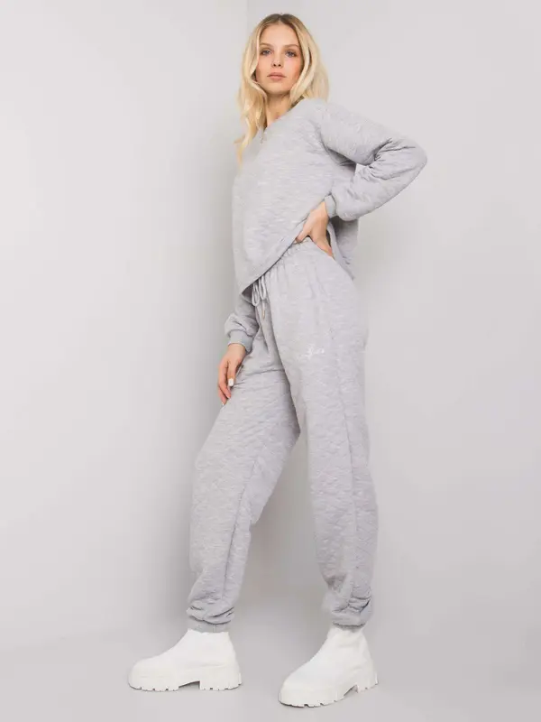 RUE PARIS Sweatpants-RV-DR-7445.03X-gray
