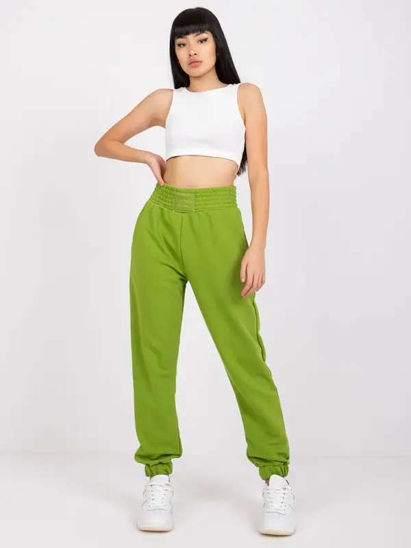 RUE PARIS Sweatpants-RV-DR-7460.11-light green