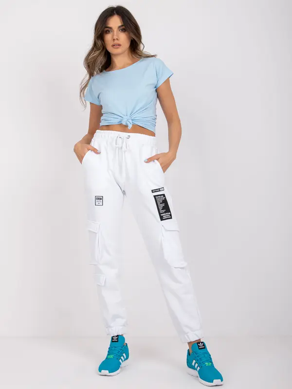 RUE PARIS Sweatpants-RV-DR-7461.03-white