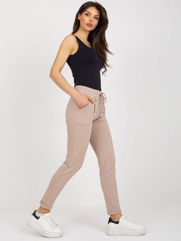 RELEVANCE Sweatpants-RV-DR-8692.21-dark beige