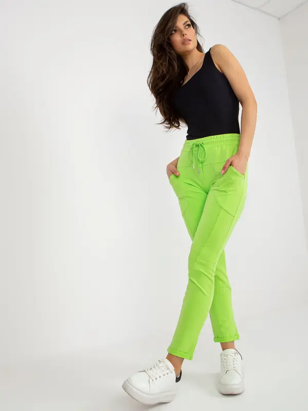 RELEVANCE Sweatpants-RV-DR-8696.20-lime green