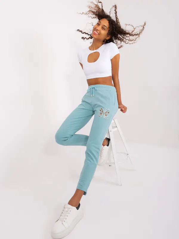 RELEVANCE Sweatpants-RV-DR-8835.10-mint