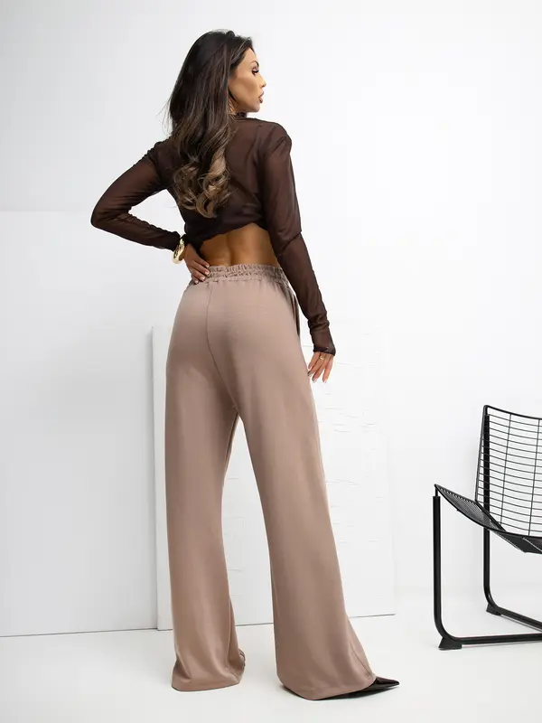 RUE PARIS Sweatpants-RV-DR-A1062.48-dark beige