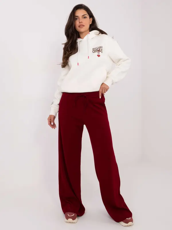 RELEVANCE Sweatpants-RV-DR-A611.52-burgundy
