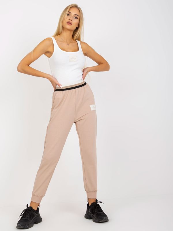 Och Bella Sweatpants-TW-DR-OB030.57-beige