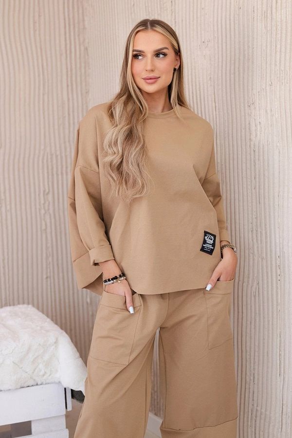 Kesi Sweatshirt and pants set punto light brown