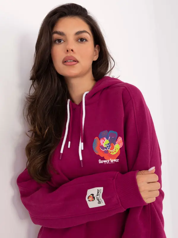 Sublevel Sweatshirt-D10600BK02784A-fuchsia