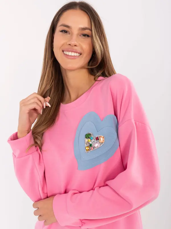 Italy Moda Sweatshirt-DHJ-BL-20322.72-pink