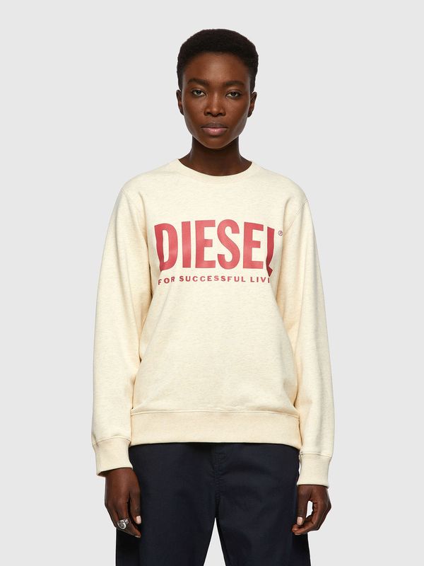 Diesel Sweatshirt - Diesel FANGSECOLOGO SWEATSHIRT beige