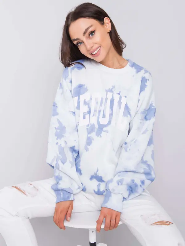 RUE PARIS Sweatshirt-DS-BL-1118.60-white-blue
