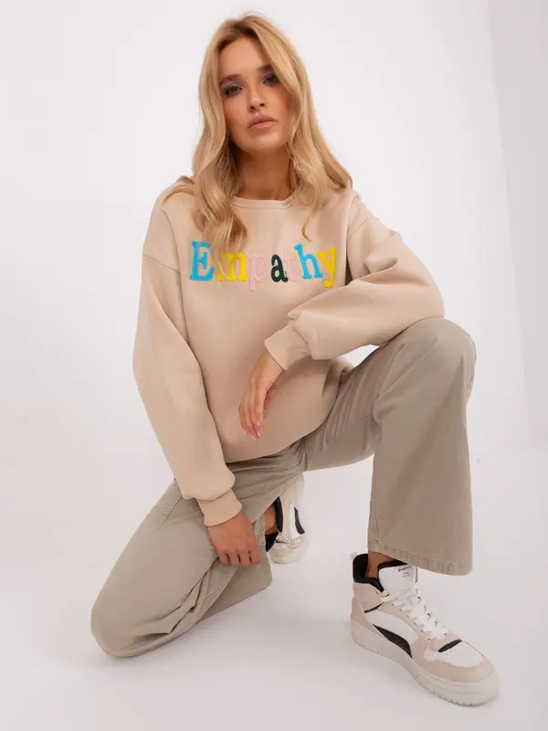Wow Donna Sweatshirt-EM-BL-617-12.04-beige