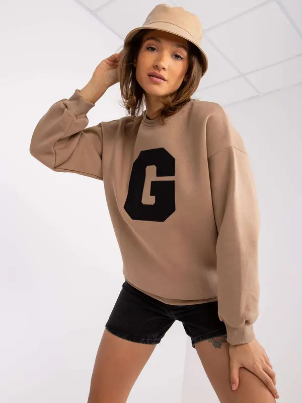 ex moda Sweatshirt-EM-BL-617/G.11-dark beige