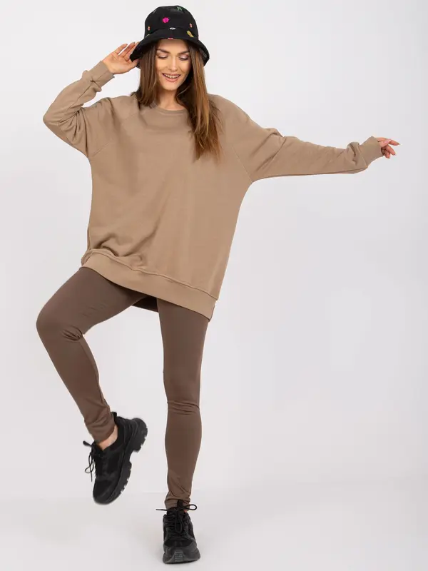 ex moda Sweatshirt-EM-BL-U623.63P-dark beige