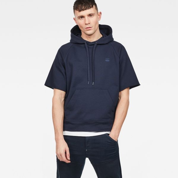 G Star Sweatshirt - G-STAR Tendric stor hooded sw 1/2 slv blue