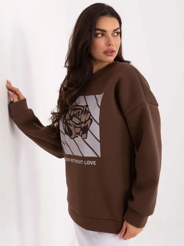 Italy Moda Sweatshirt-MI-BL-4216.15-brown
