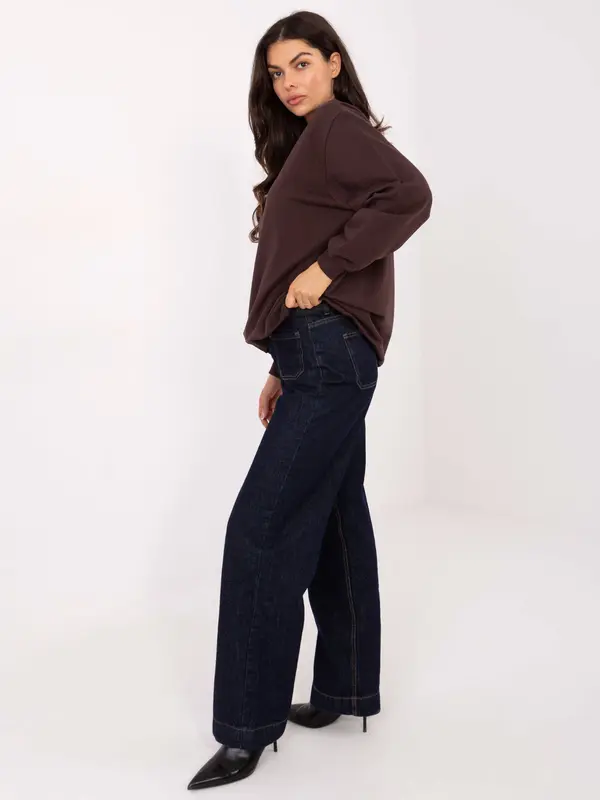 BASIC Feel Good Sweatshirt-RV-BL-5185.70P-dark brown