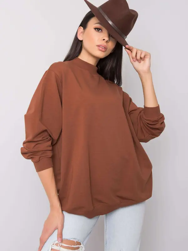 BASIC Feel Good Sweatshirt-RV-BL-5185.81P-dark brown