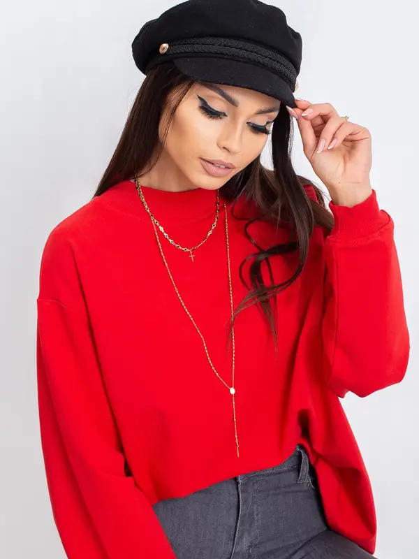 BASIC Feel Good Sweatshirt-RV-BL-5185.81P-red