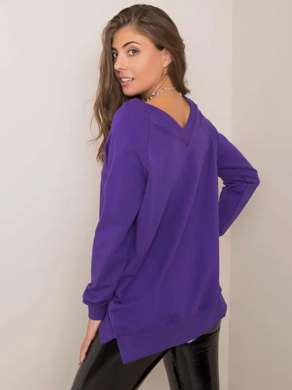 RUE PARIS Sweatshirt-RV-BL-5850.11X-dark purple