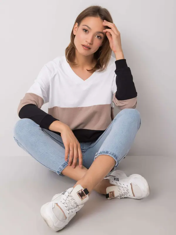 RUE PARIS Sweatshirt-RV-BL-5972.07-black-beige