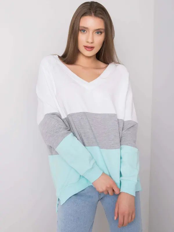 RUE PARIS Sweatshirt-RV-BL-5972.07-white-gray