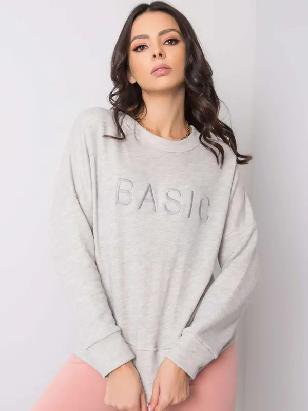 BASIC Feel Good Sweatshirt-RV-BL-6080.19-light gray