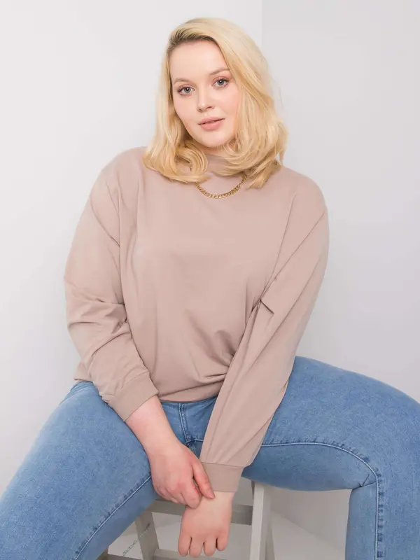 BASIC Feel Good Sweatshirt-RV-BL-6299.11-dark beige