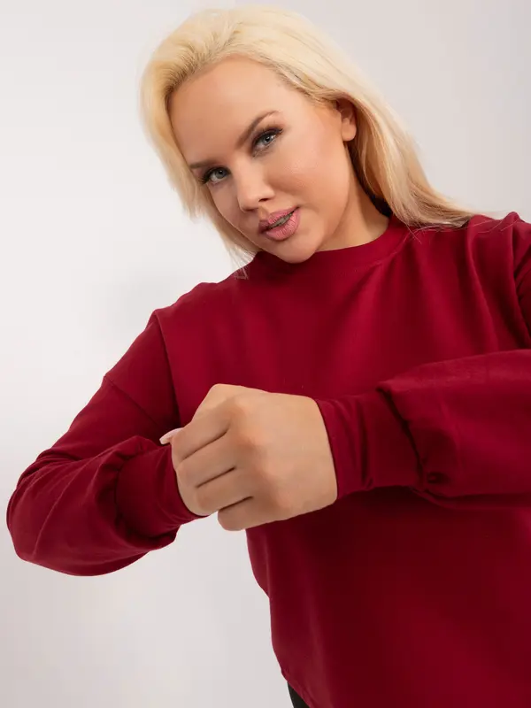 BASIC Feel Good Sweatshirt-RV-BL-6317.94-burgundy