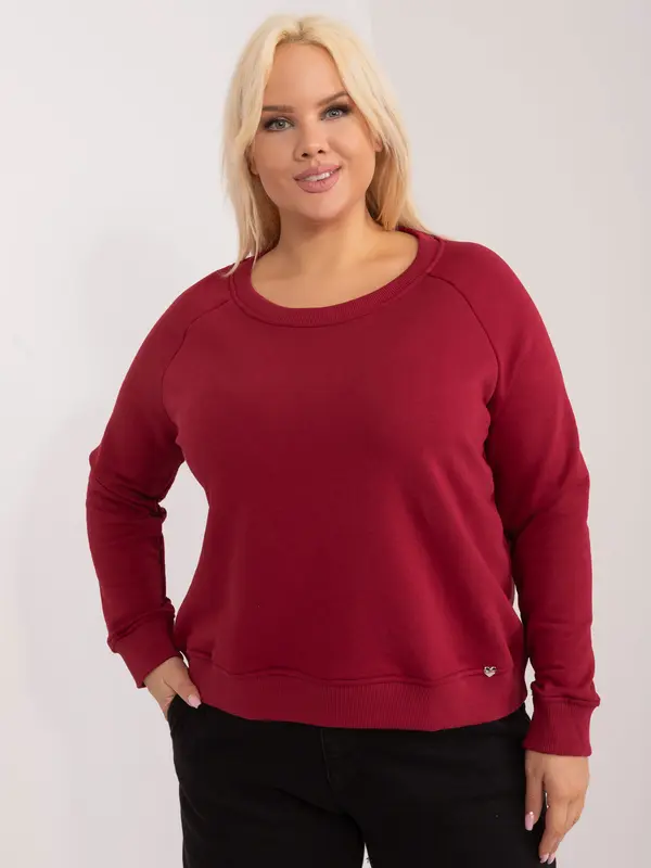BASIC Feel Good Sweatshirt-RV-BL-6326.02X-burgundy