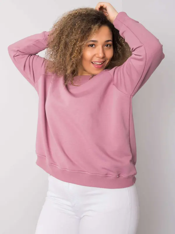 BASIC Feel Good Sweatshirt-RV-BL-6326.02X-dark pink
