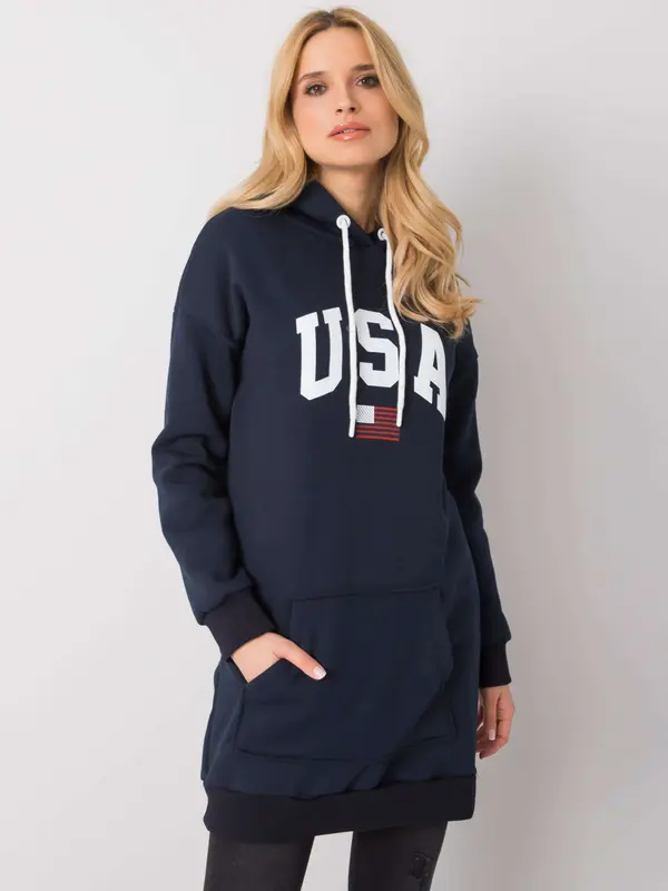 RUE PARIS Sweatshirt-RV-BL-6676.67-navy blue