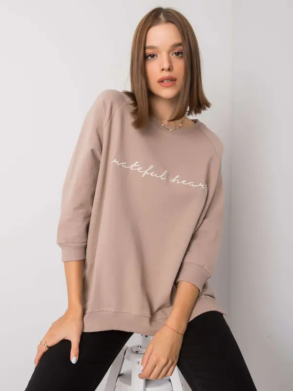 RUE PARIS Sweatshirt-RV-BL-6933.54-dark beige